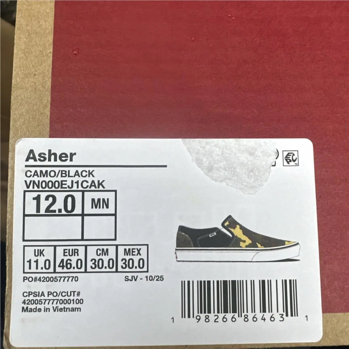 Vans shoes - VANS Asher - Asher - VN000EJ1CAK - Black 6