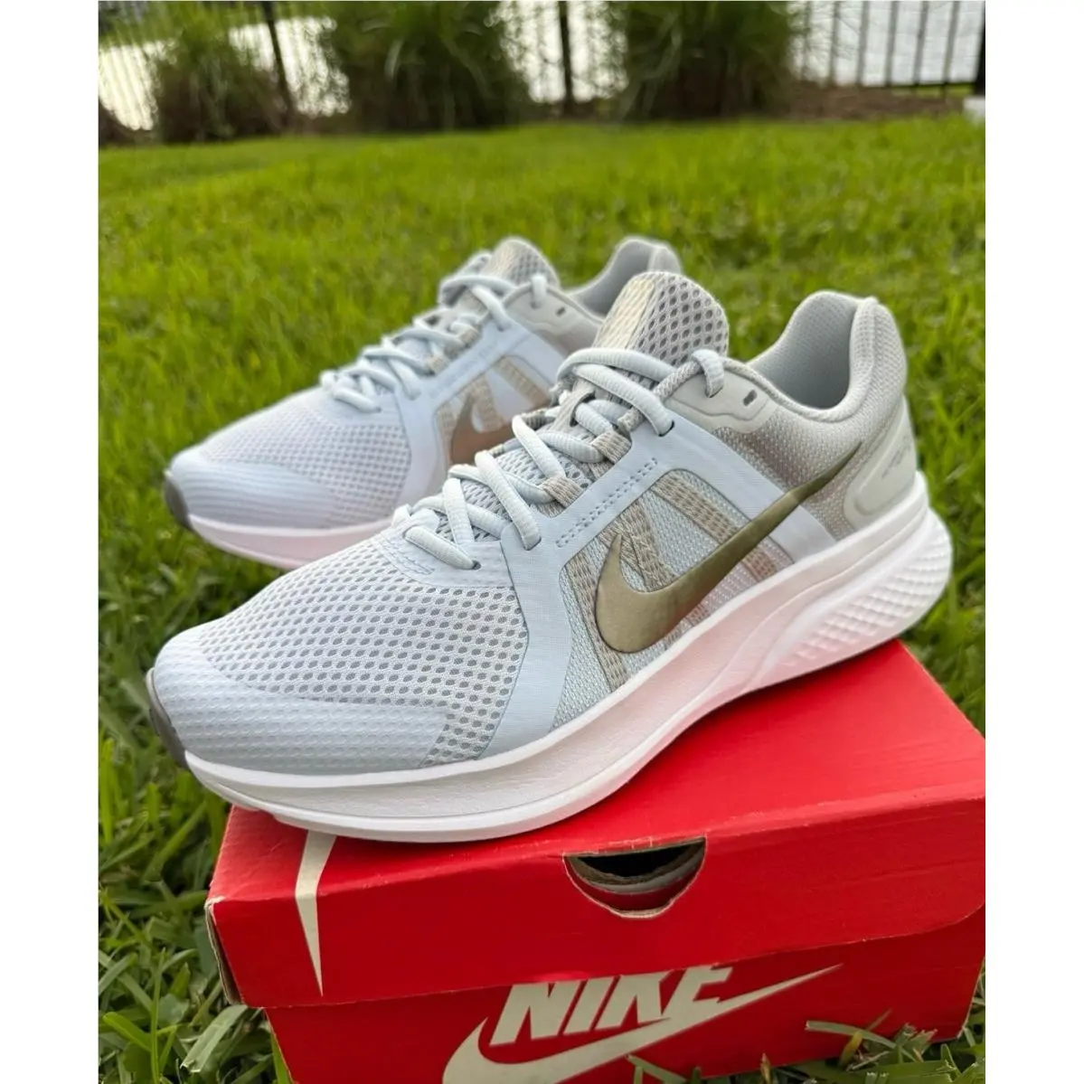 9.5 Nike Men`s Nike Run Swift 2 Light Blue / Gray / Silver CU3528-400 Running