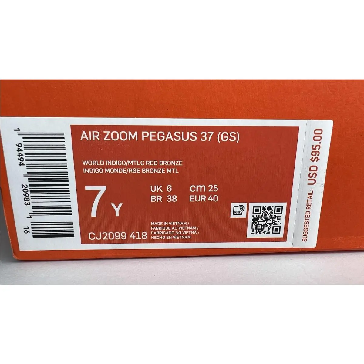 Nike shoes - Nike Air Zoom Pegasus - Air Zoom Pegasus - CJ2099418 - Blue (UPC: 0194494209831) 7
