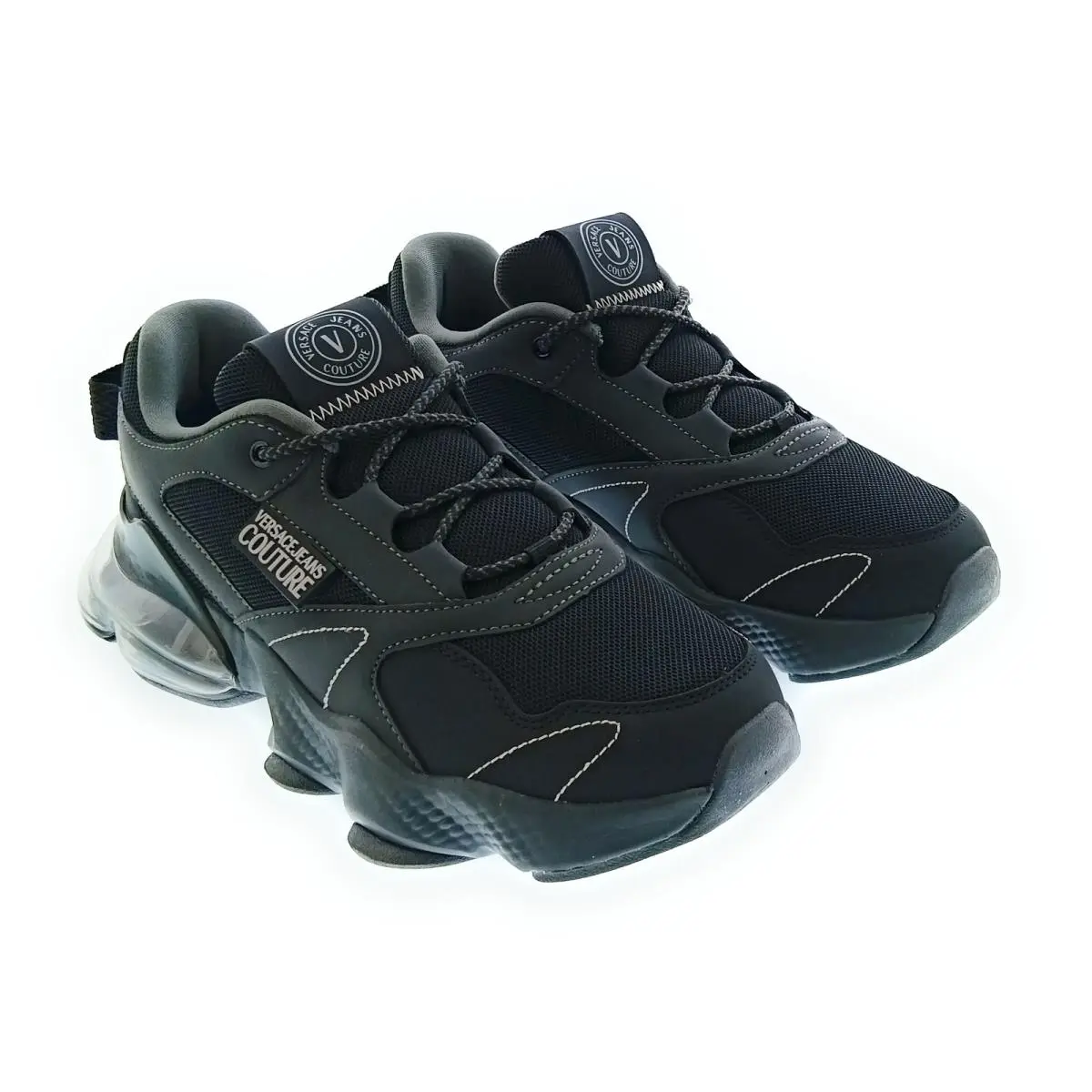 Versace Jeans Couture Black Mens Chunky Fashion Sneakers