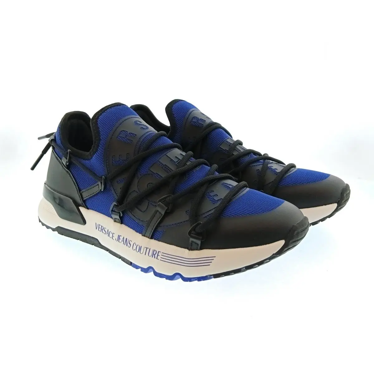 Versace shoes - E79YA3SA6 EZSD04 E289 - Black / Royal Blue / White 3