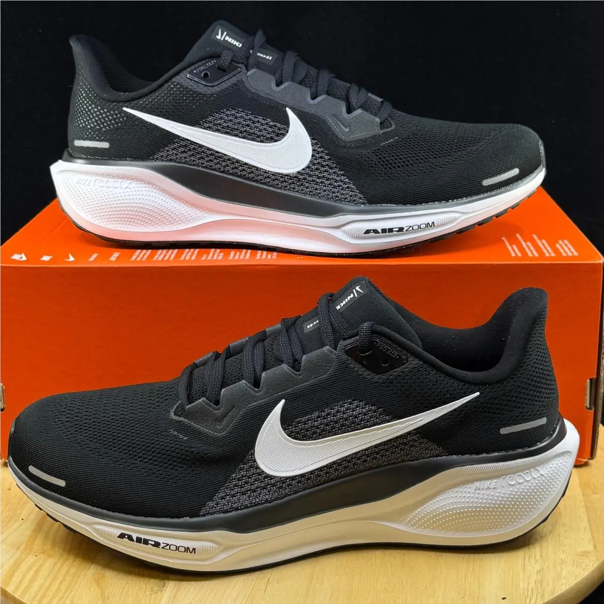 Nike Pegasus 41 Road Running Shoes Black White FD2723-002 Size 10.5W/ 9M