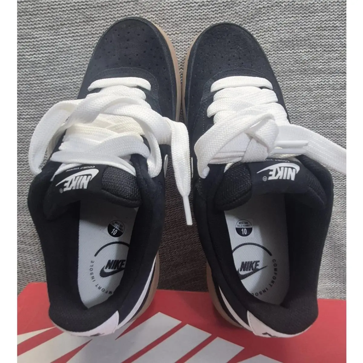 Nike shoes - Nike Court Vision Low - Court Vision Low - IO7727-001 - Black / White / Mad Brown 8