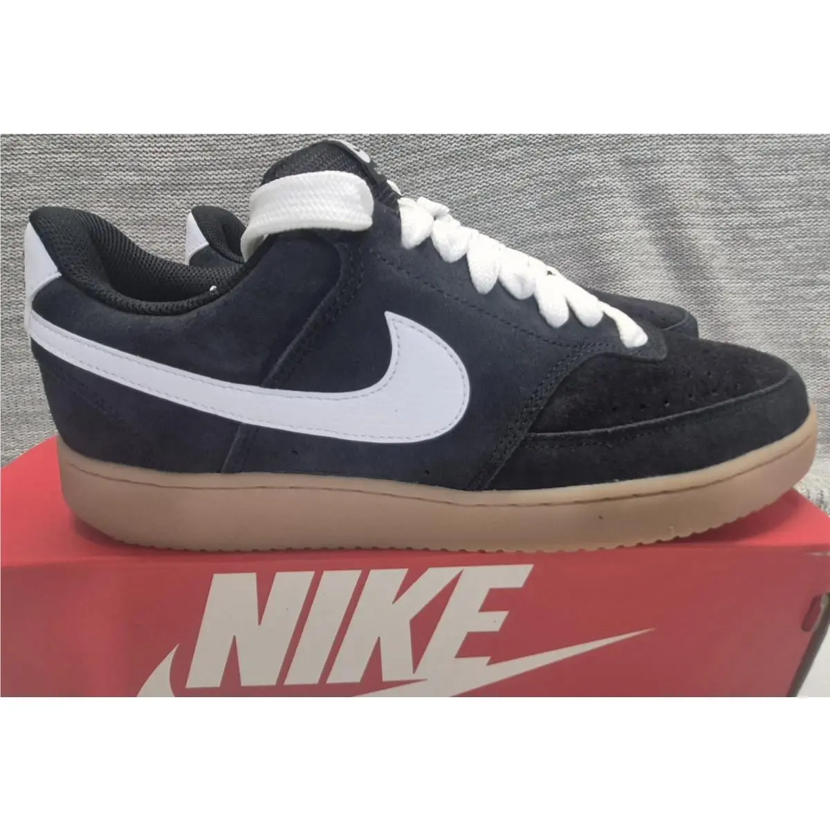 Nike shoes - Nike Court Vision Low - Court Vision Low - IO7727-001 - Black / White / Mad Brown 6