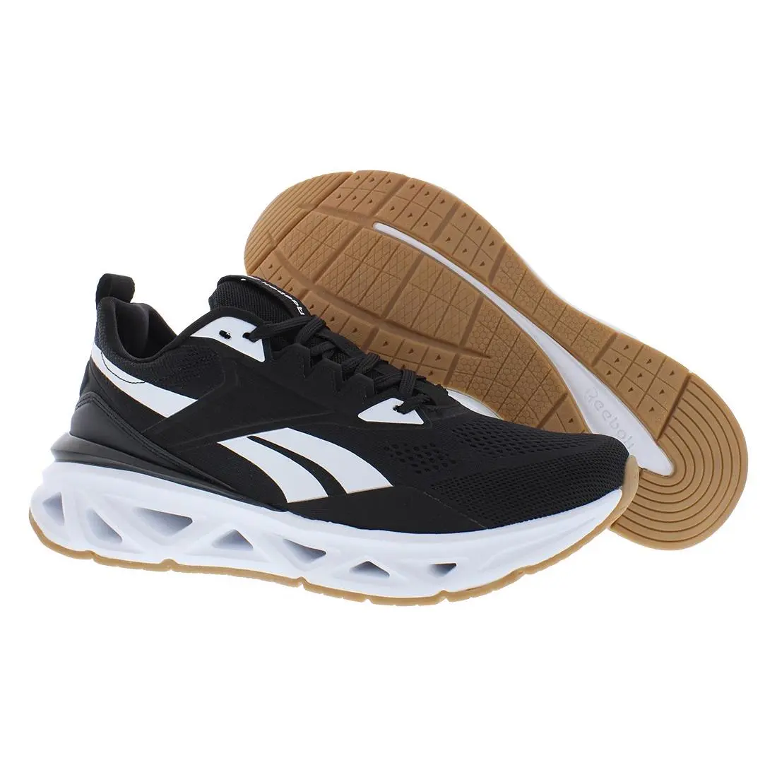 Reebok shoes - Black/White/Tan, Main: Black 3