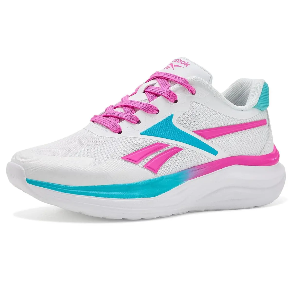 Girls` Sneakers Athletic Shoes  Kids Futura Dash Little Kid/big Kid White/Virtual Pink/Bluefish by Reebok
