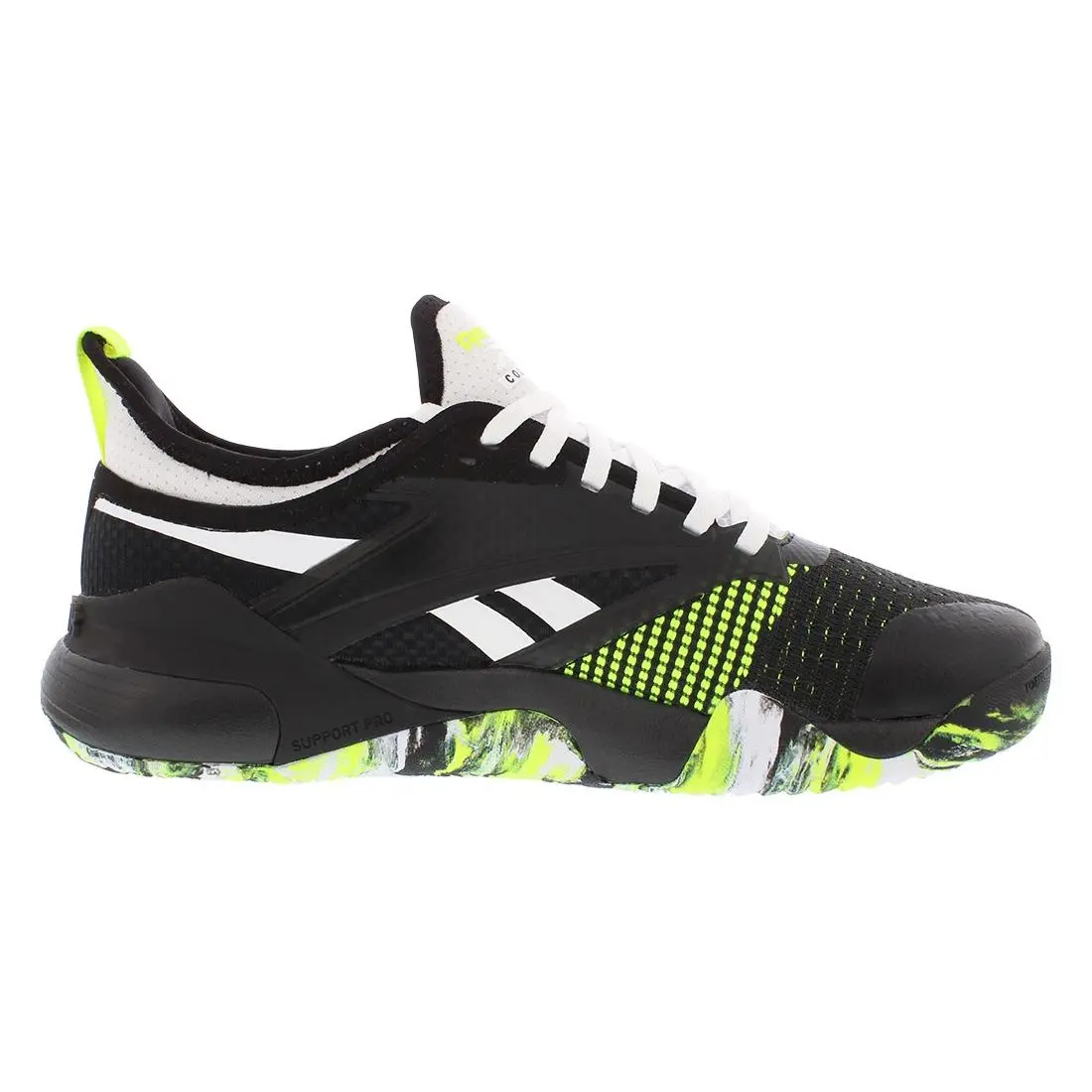 Reebok shoes - White/Black/Lime, Main: Black 1