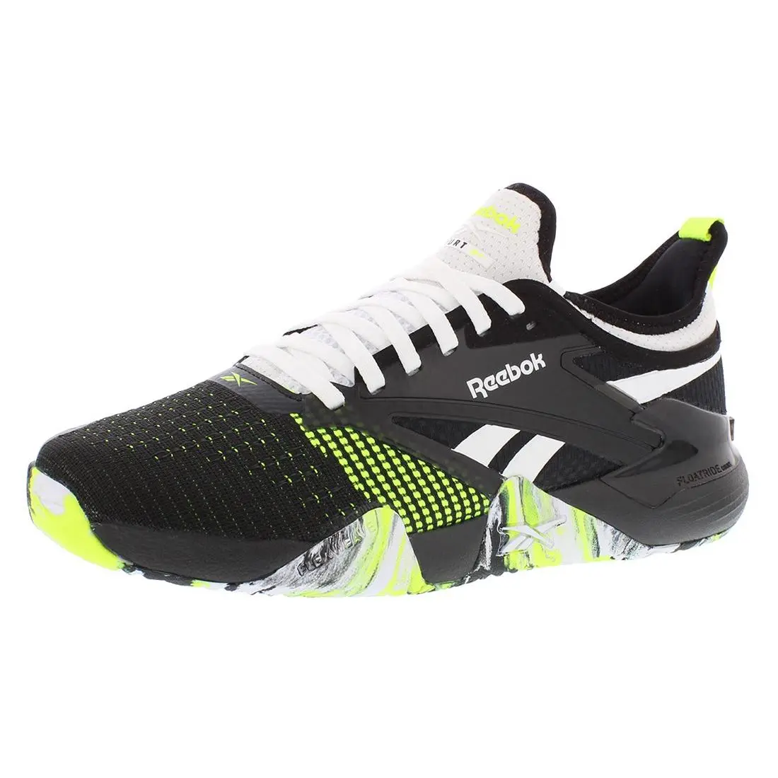 Reebok shoes - White/Black/Lime, Main: Black 4
