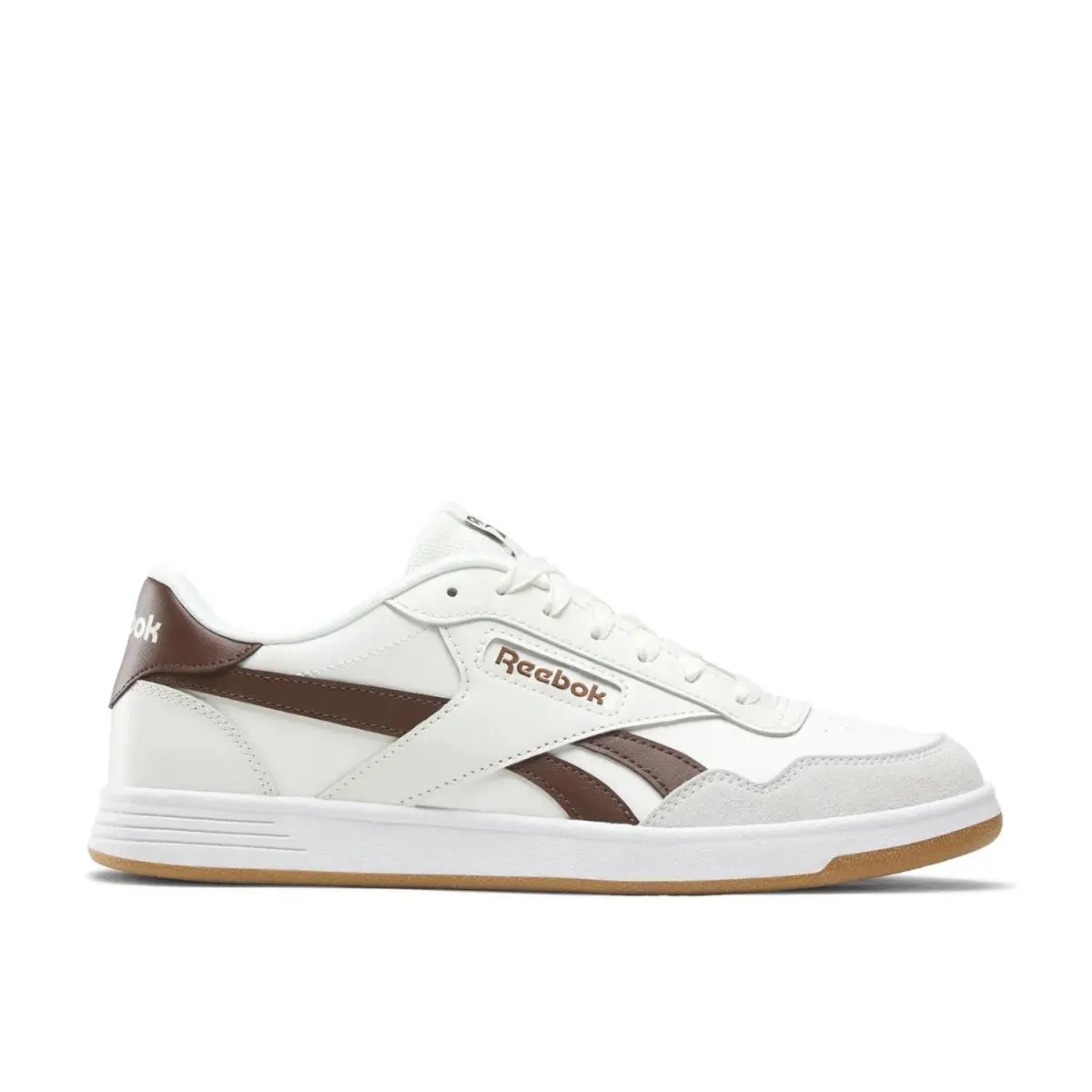 Men`s Athletic Sneakers  Court Advance Sneaker Chalk/Brown by Reebok