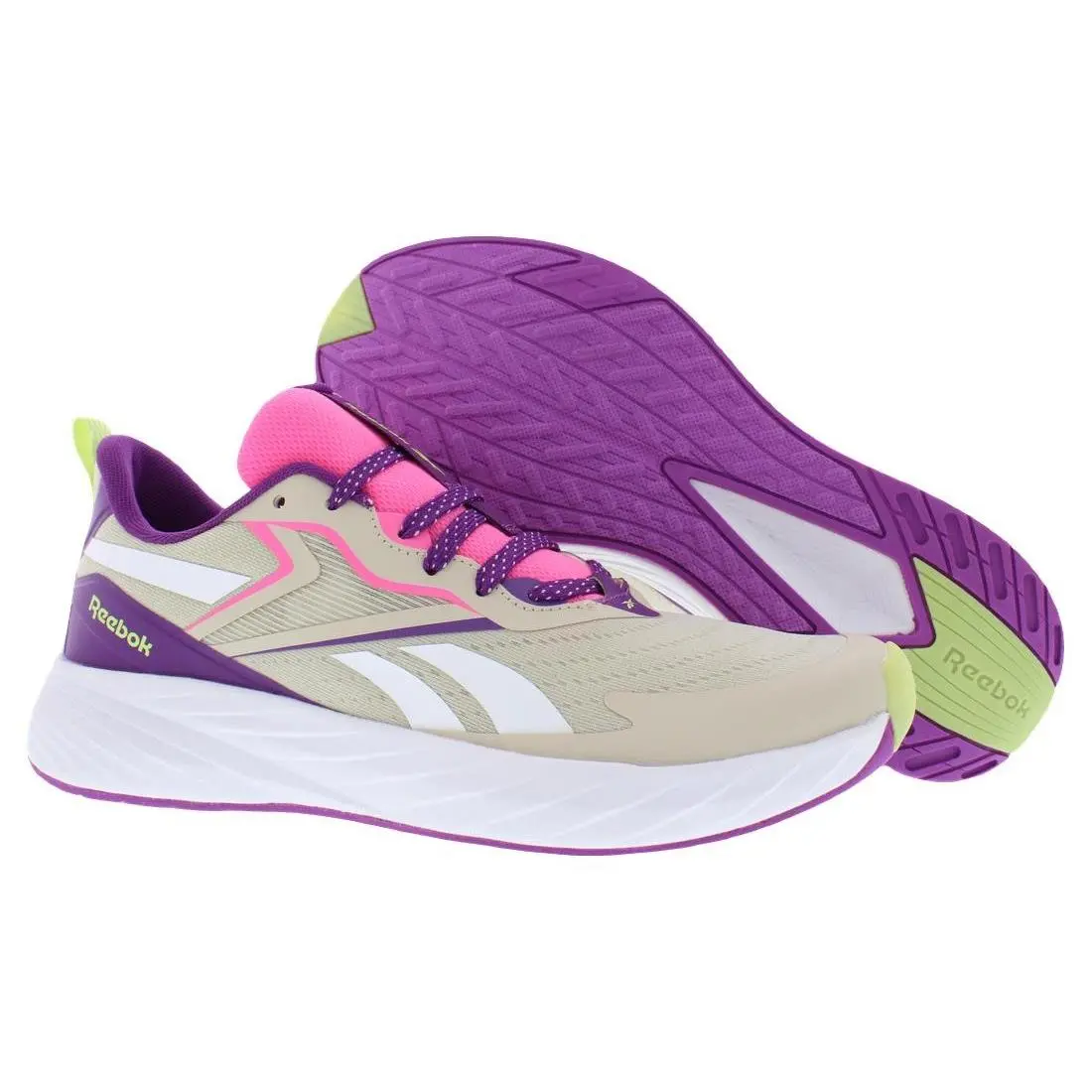 Reebok Verse Womens Shoes Size 11 Color: Tan/dark Purple/light Green