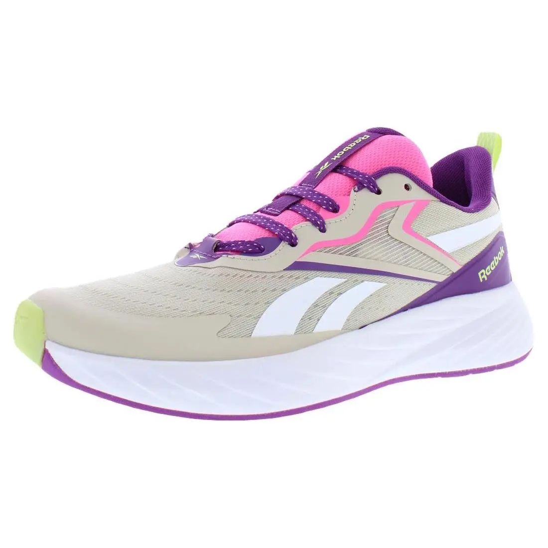 Reebok shoes - Tan/Dark Purple/Light Green, Main: Multi-Colored (UPC: 198179386527) 0
