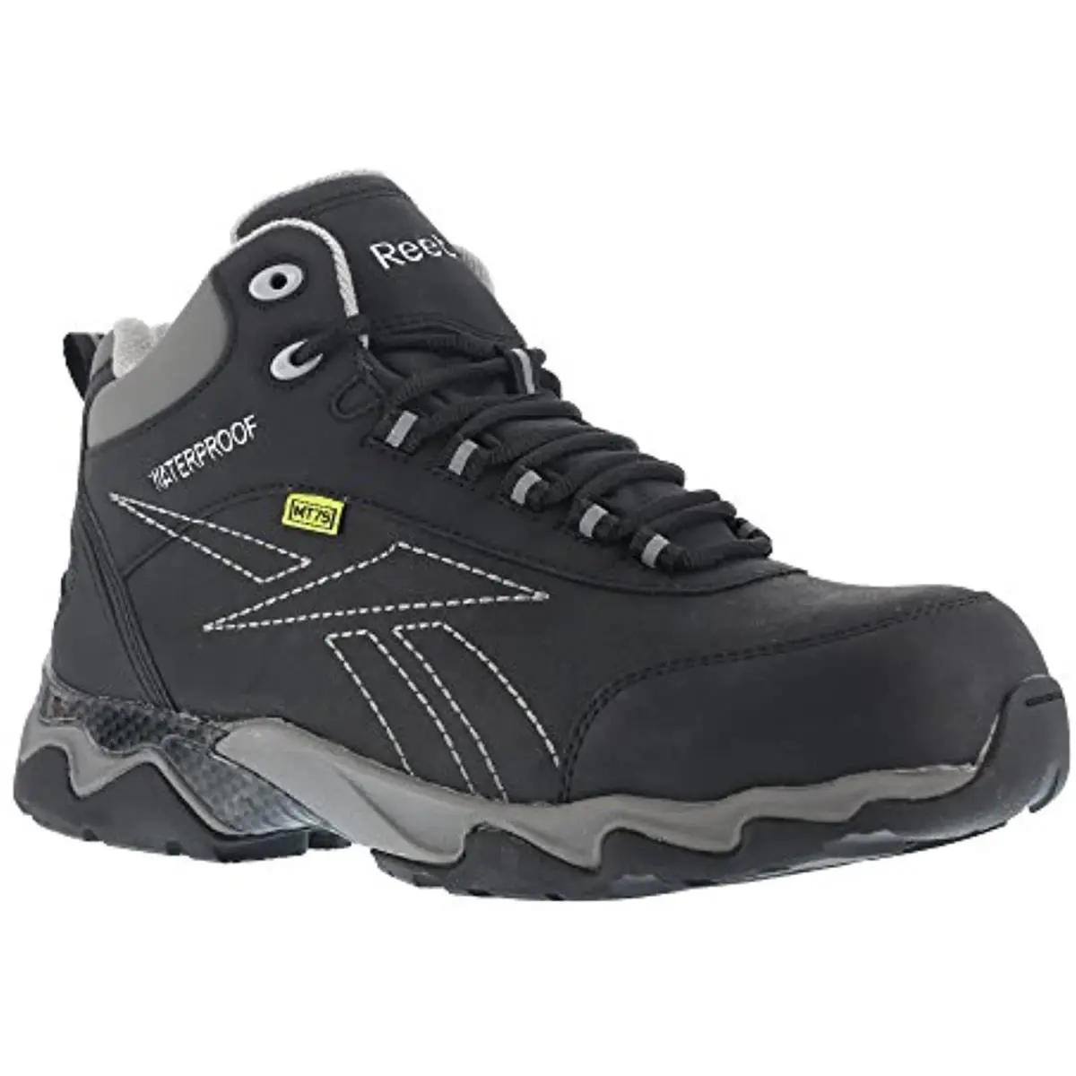 Work Women`s 6 Met Guard Boot Black - 8 Wide by Reebok