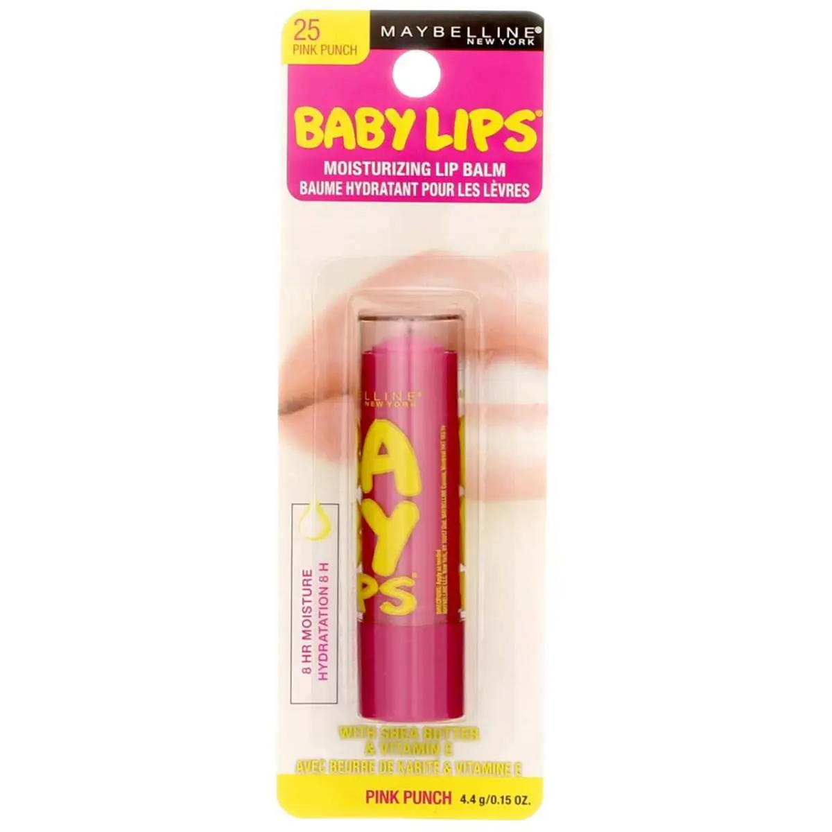 6 Pack Maybelline Baby Lips Moisturizing Lip Balm Pink Punch