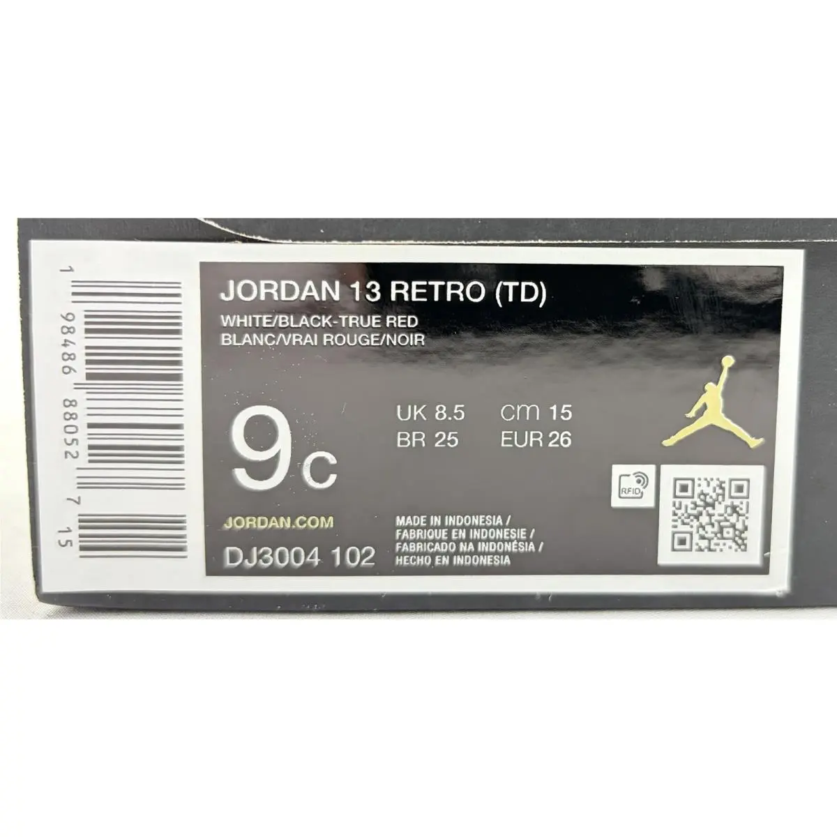 Nike shoes - Jordan 13 Retro (TD) Dj3004-102 - DJ3004-102 - White/Black/Red (UPC: 198486880527) 11