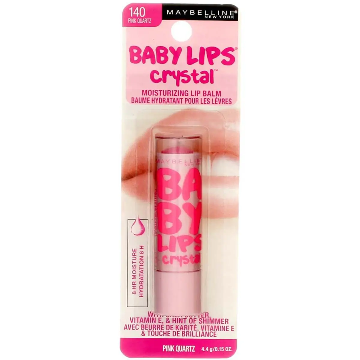 6 Pack Maybelline Baby Lips Crystal Moisturizing Lip Balm Pink Quartz 140