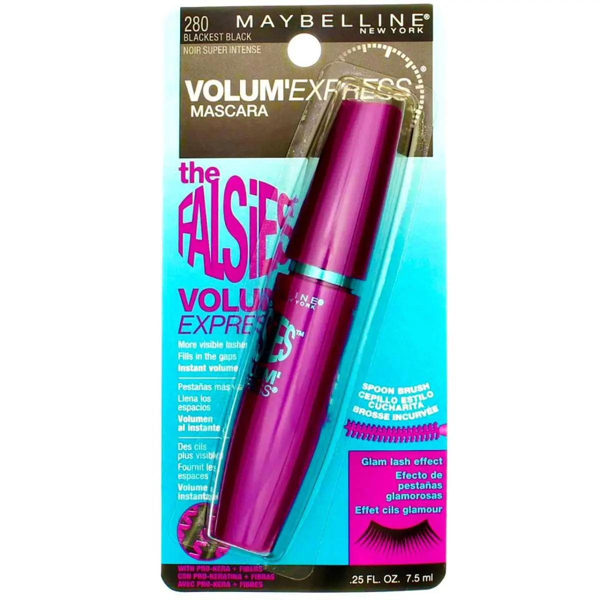 4 Pack Maybelline Volum` Express The Falsies Washable Mascara Blackest