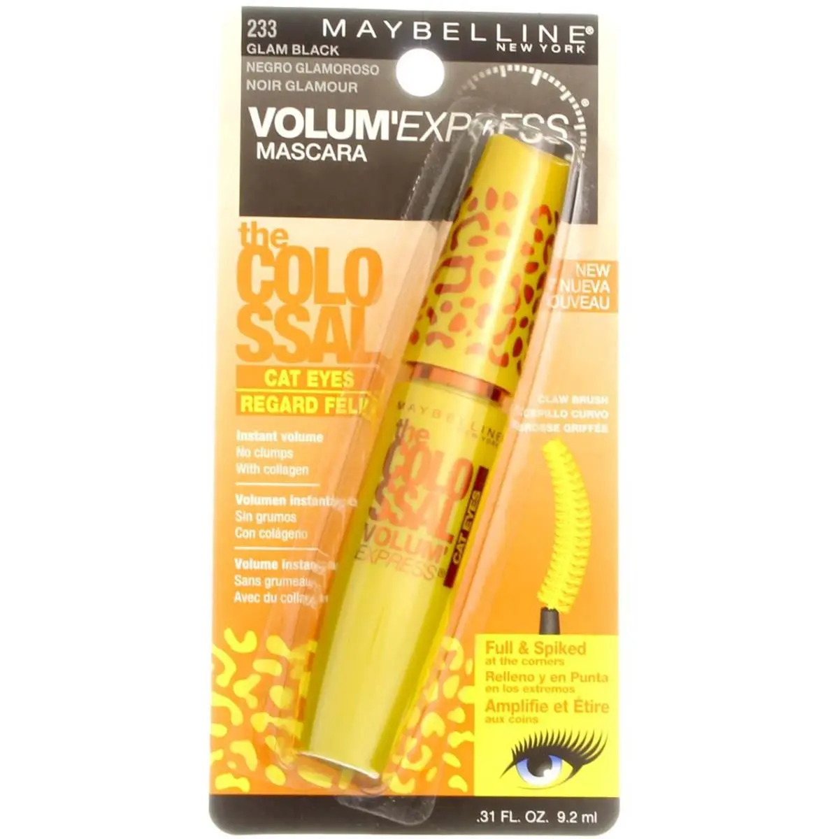 4 Pack Maybelline Volum` Express The Colossal Cat Eyes Washable Mascara