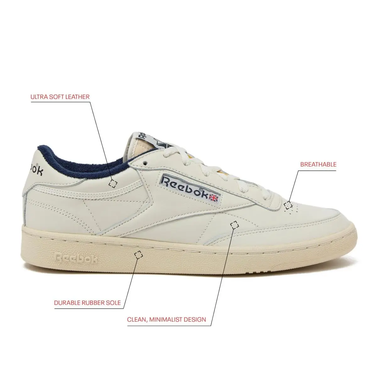 Reebok shoes - ehc 69 - ehc - EHC69 - chalk alabaster vector navy (UPC: 195734134982) 2