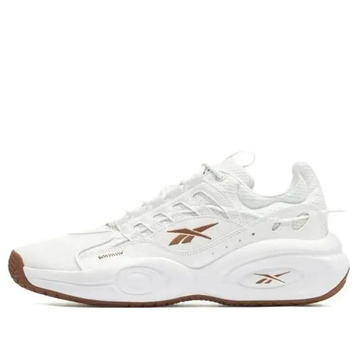 Mens Size 11.5  Solution Mid White Lace Up Athletic Basketball Shoes by Reebok