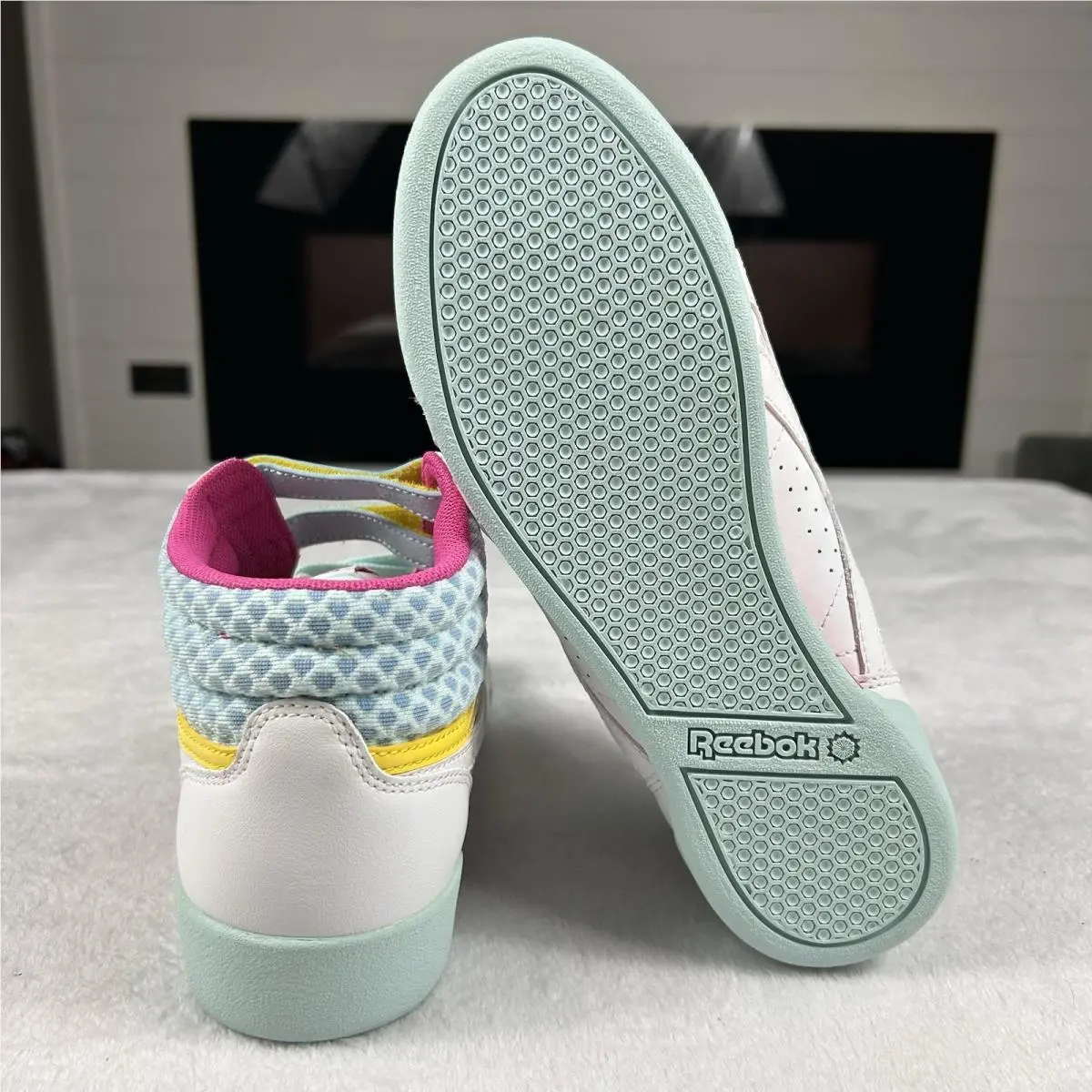 Reebok shoes - Reebok Freestyle - Freestyle - White, Pink, Cool Breeze (UPC: 0888596456605) 7