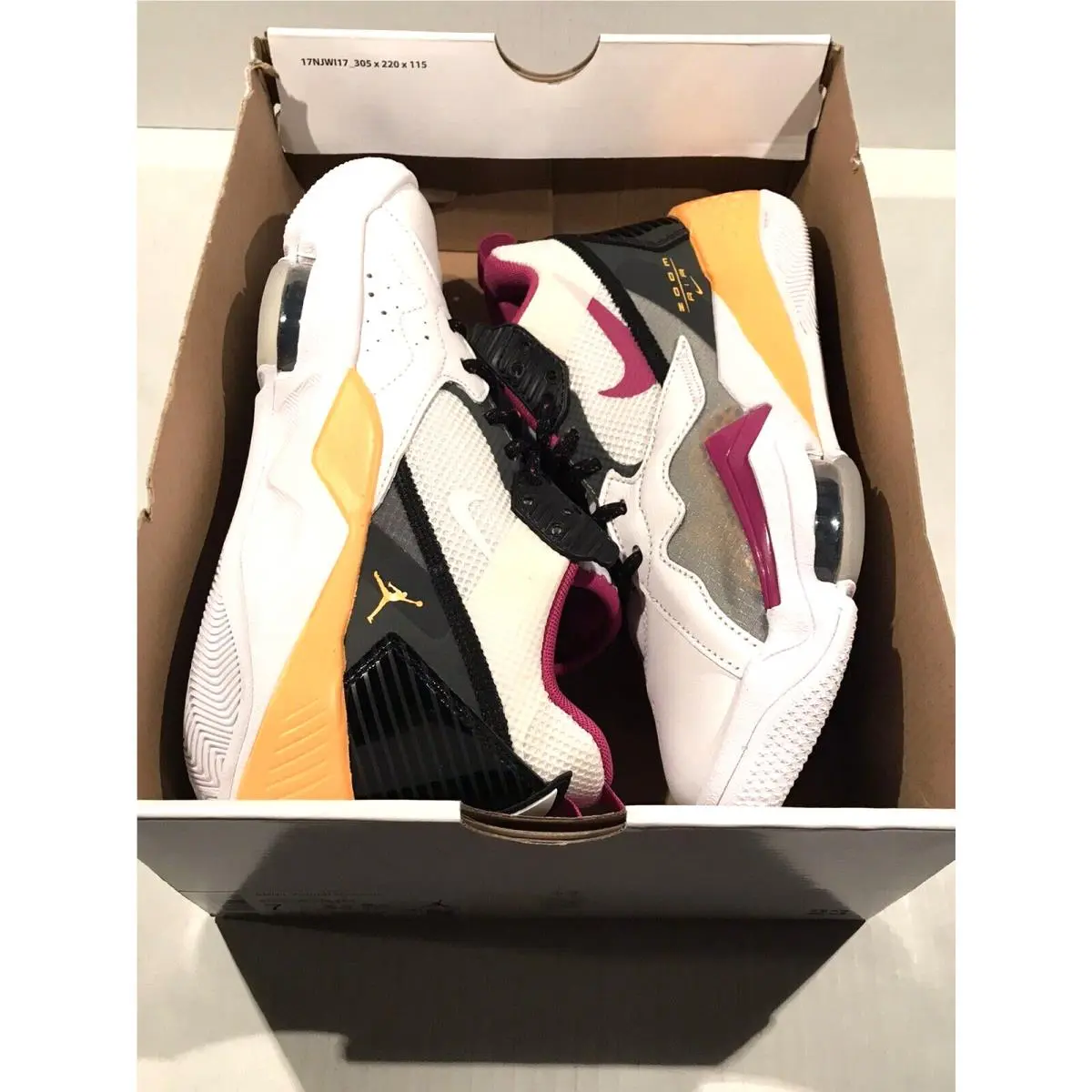 Nike shoes - Air Jordan Zoom `92 - Air Zoom - CK9184-105 - White/Black/Smoke Grey/Cactus Flower (UPC: 194276139646) 8