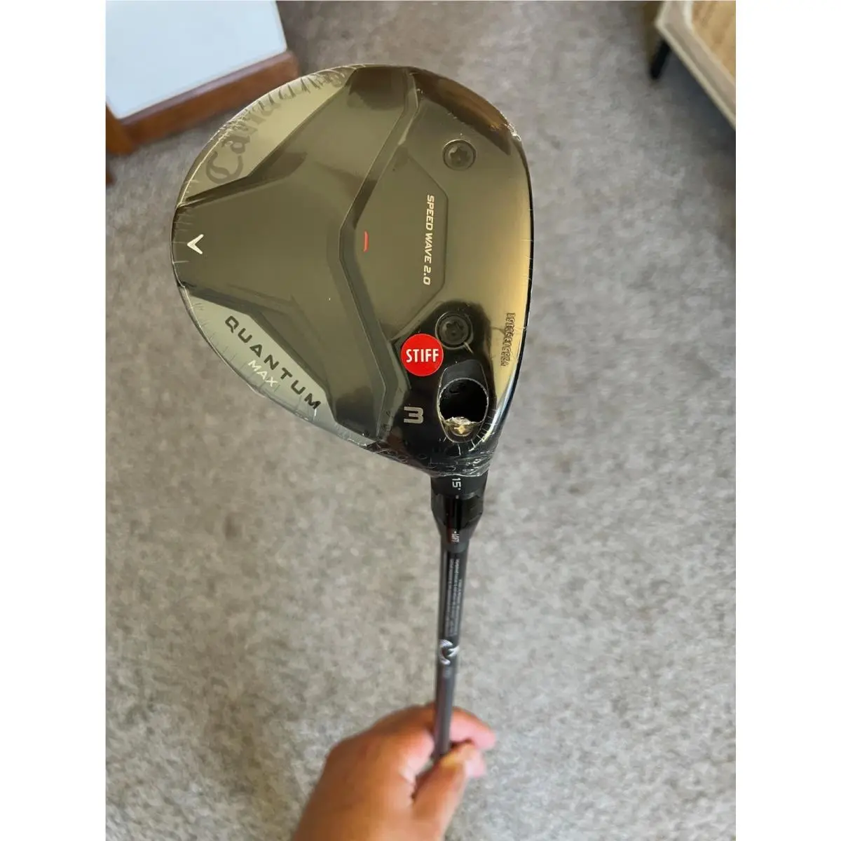 Callaway Quantum Max 3-Wood RH 15° Loft - Stiff Flex - 70g Denali Shaft