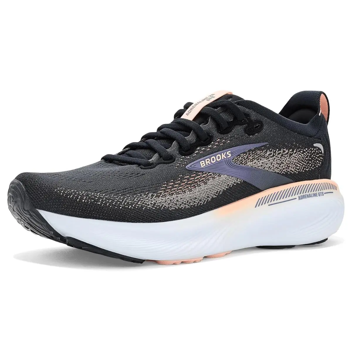Women`s Sneakers Athletic Shoes  Adrenaline Gts 25 Black/Peach/Mulled Grape by Brooks