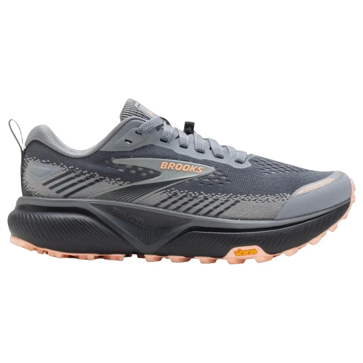 Brooks Cascadia 20 Grey Peach Womens Size 6-11 Low Top Shoes
