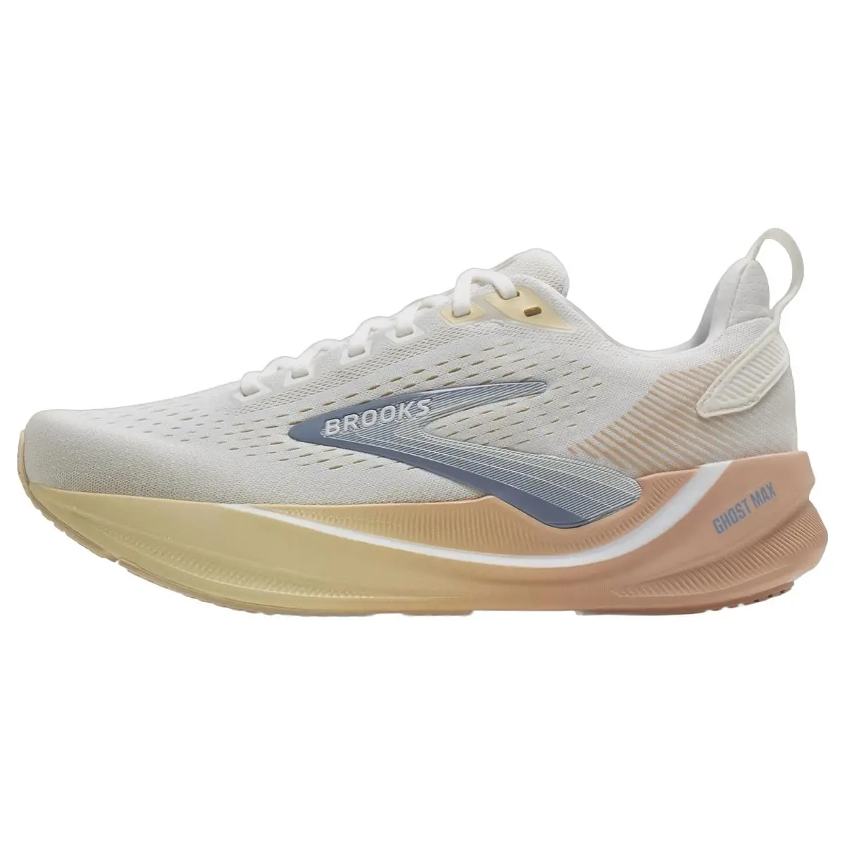 Brooks shoes - Brooks Ghost Max 4 - Ghost Max - 1204851B173 - White/Rose/Rutabaga 15