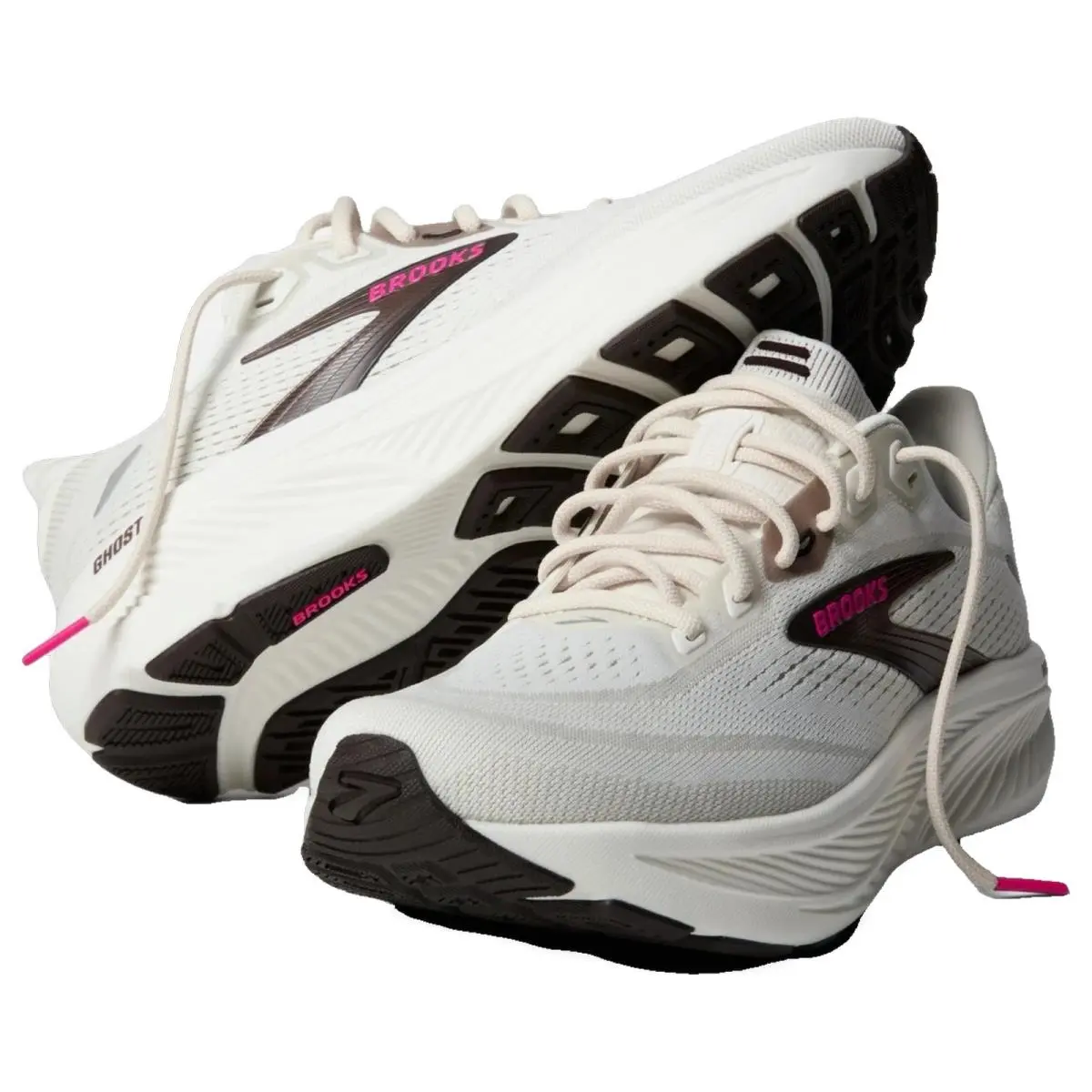 Brooks shoes - Brooks Ghost 18 - Ghost - 1204821B107 - Coconut/Coffee/Fuchsia 6
