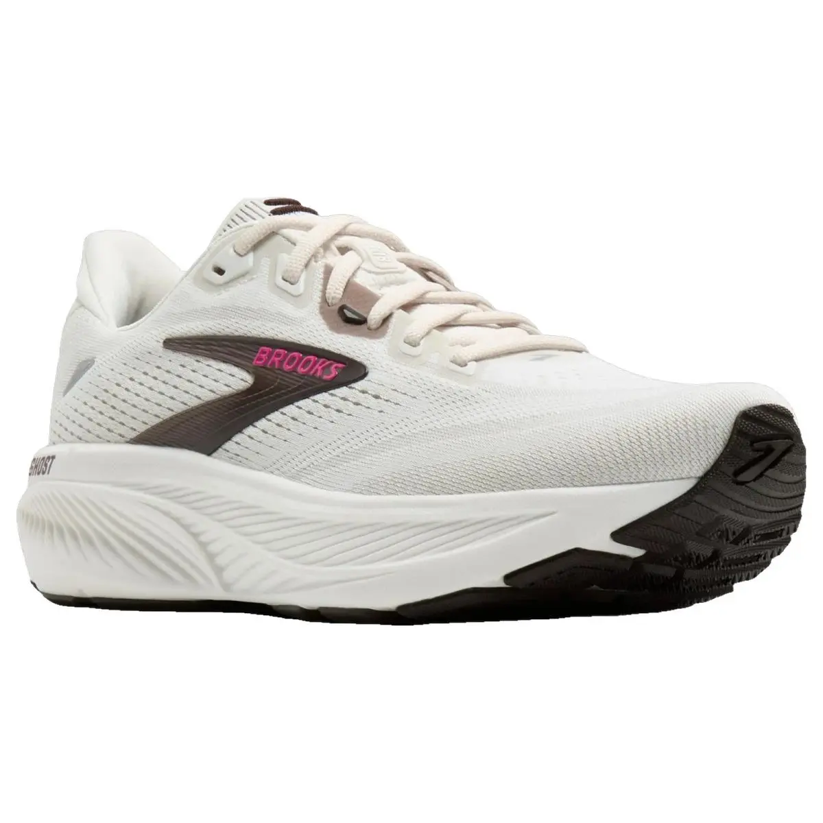 Brooks shoes - Brooks Ghost 18 - Ghost - 1204821B107 - Coconut/Coffee/Fuchsia 12