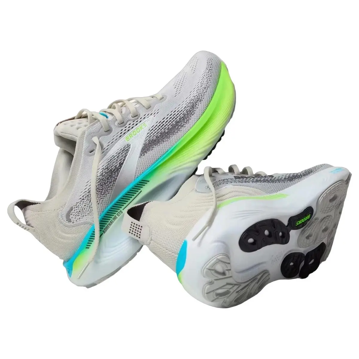 Brooks shoes - Brooks Adrenaline Gts 25 - Adrenaline Gts - 1104541D033 - Oyster/Green Gecko 13