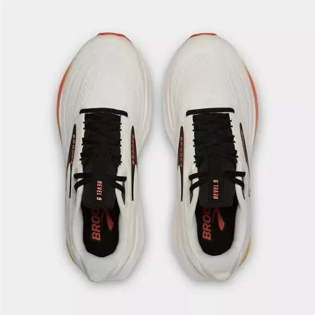 Brooks shoes - Brooks Revel - Revel - White/Orange/Black 3