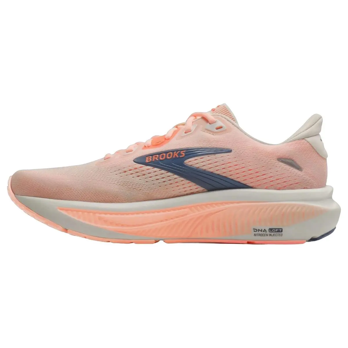 Brooks shoes - Brooks Ghost 18 - Ghost - 1204821B161 - Star White/Cyber Peach/Grey 4