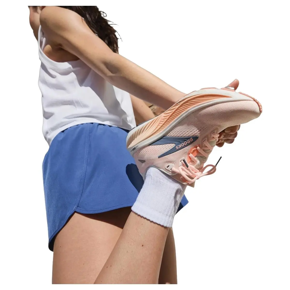 Brooks shoes - Brooks Ghost 18 - Ghost - 1204821B161 - Star White/Cyber Peach/Grey 12