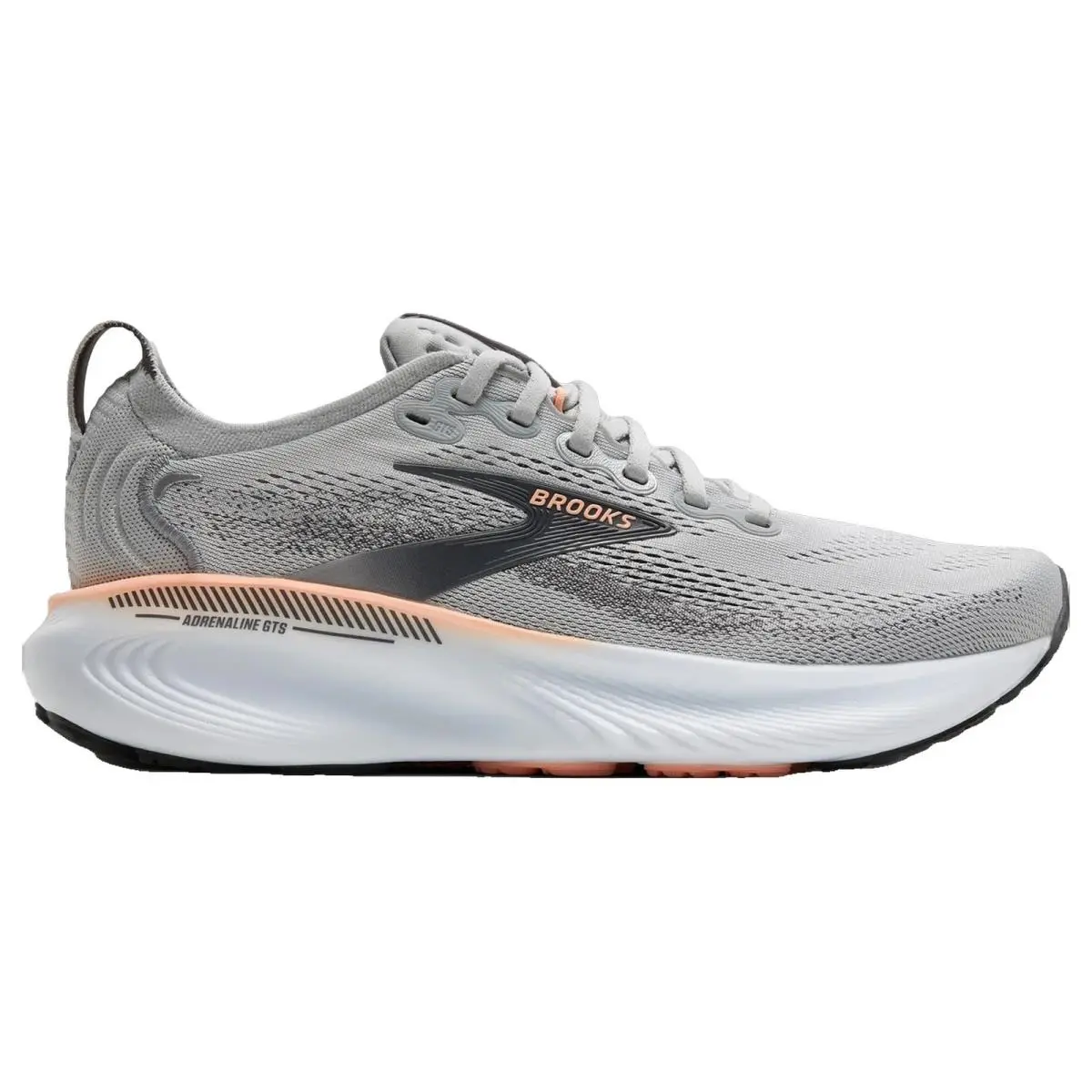 Brooks shoes - Brooks Adrenaline GTS 25 Wide - 1204431B032 - Grey/Blackened Pearl/Coral 7