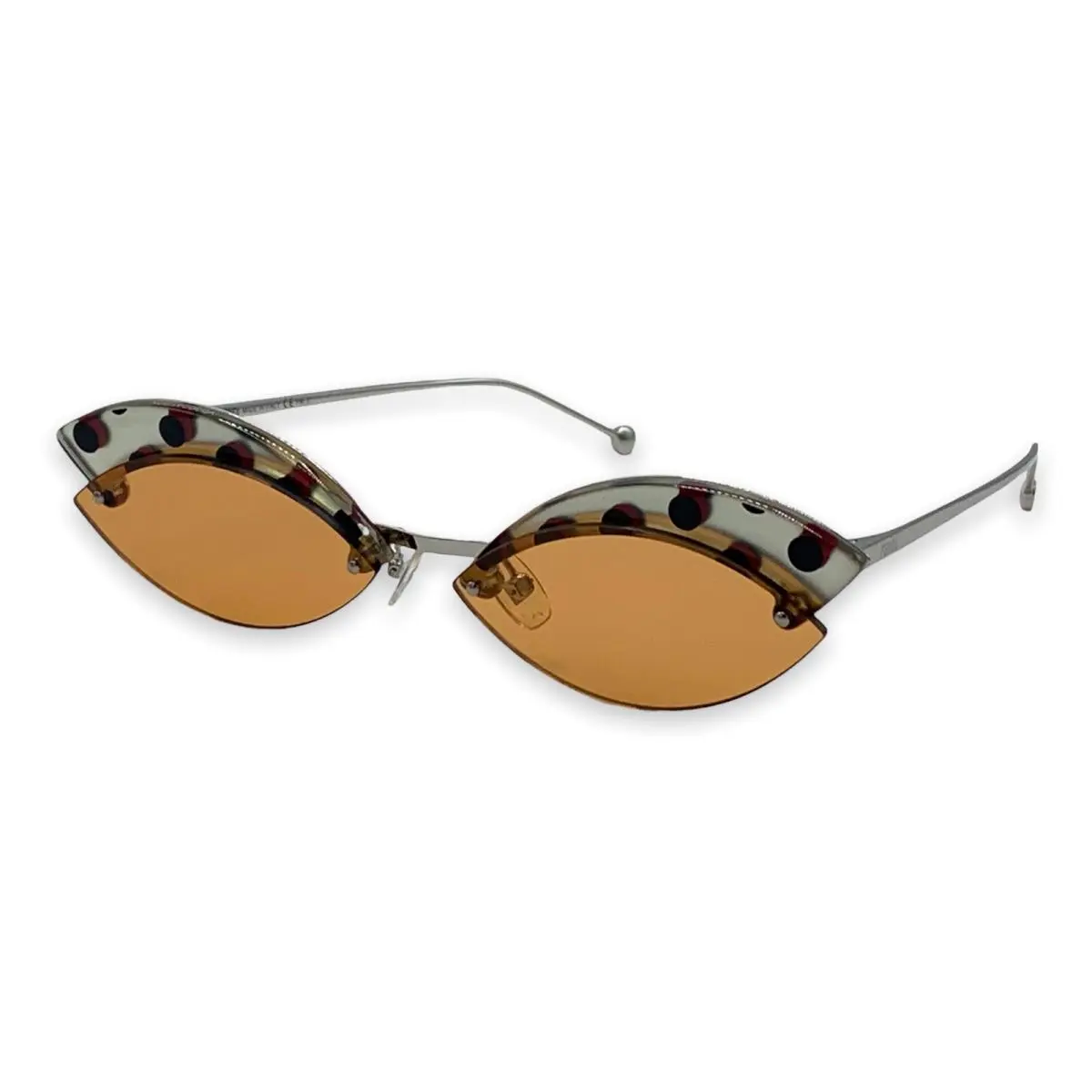 Fendi Women Sunglasses Defender FOG397V1QF0Y74 FF 0370/S L7QW7 58 13 140 Orange - Frame: Silver, Lens: Orange, Manufacturer: ORANGE L7QW7