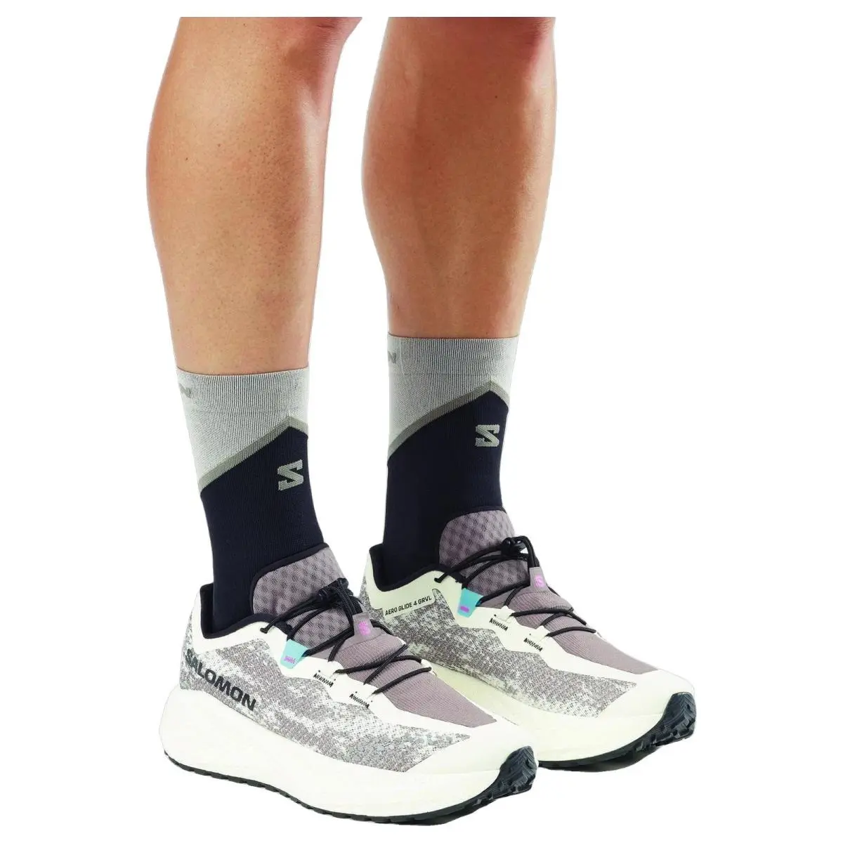 Salomon shoes - Aero Glide 4 Grvl - Aero Glide Grvl - L49174900 - Vanilla Ice/Black/Iron 5