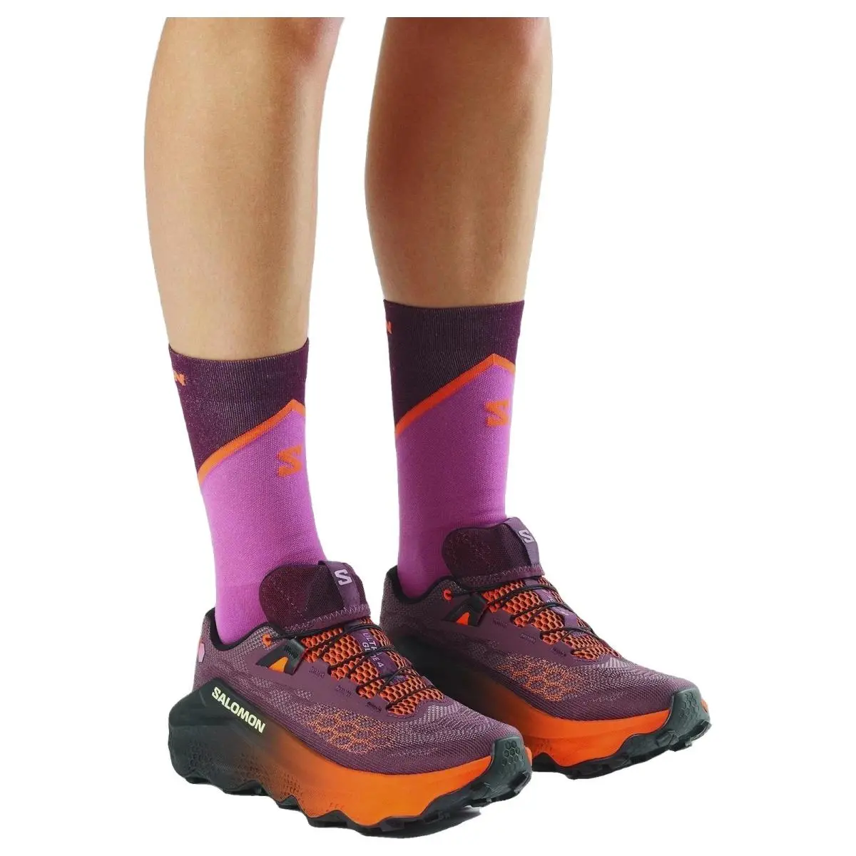 Salomon shoes - Ultra Glide 4 - Ultra Glide - L45396100 - Huckleberry/Black/Red Orange 5