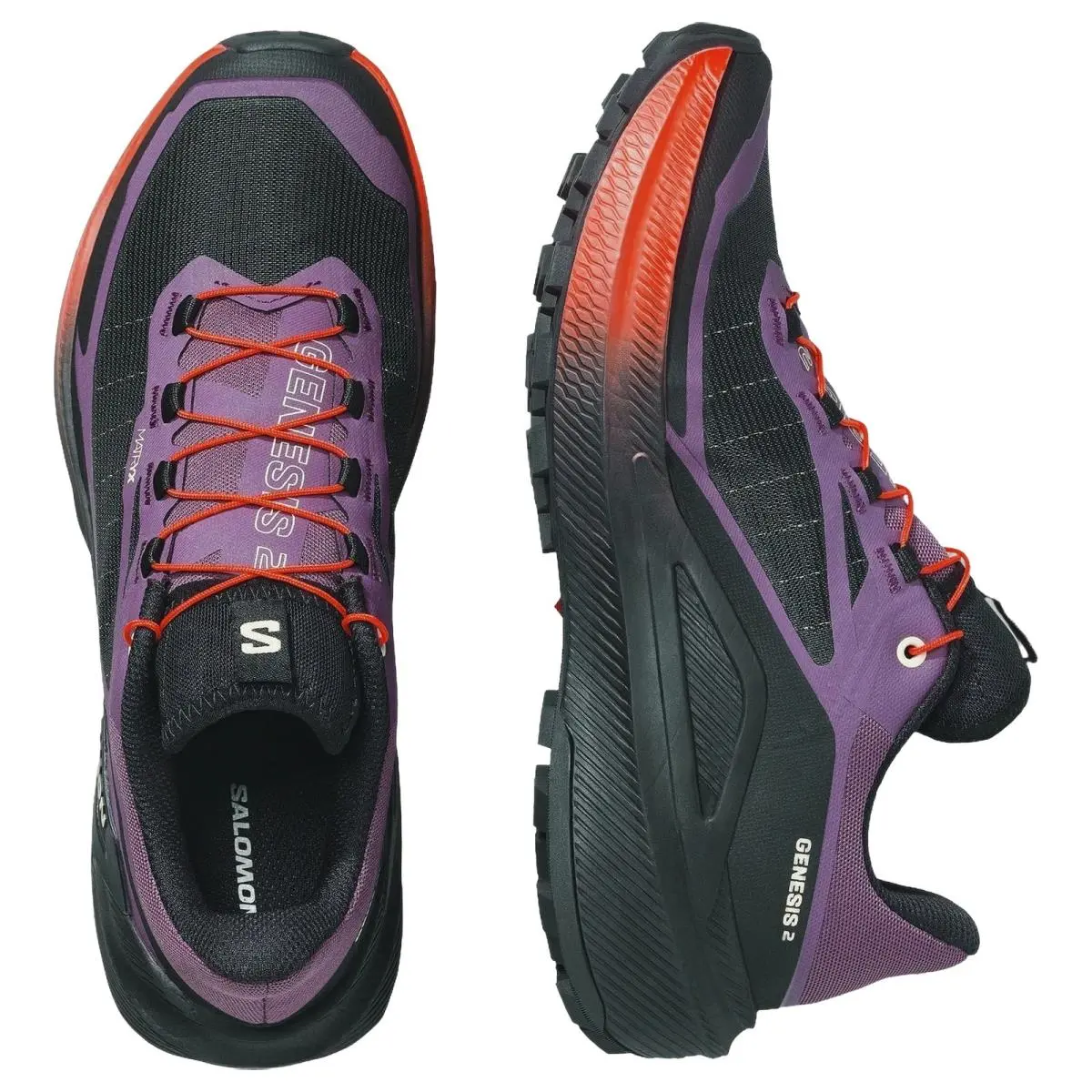 Salomon shoes - Genesis 2 - Genesis - L49309200 - Huckleberry/Bk/Orange 10