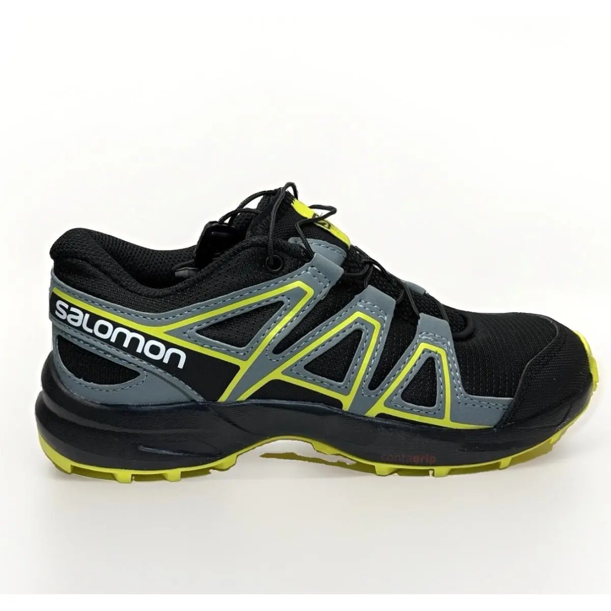 Speedcross J Kids Size 1 Trail Running Hiking Black/primrose Shoes by Salomon