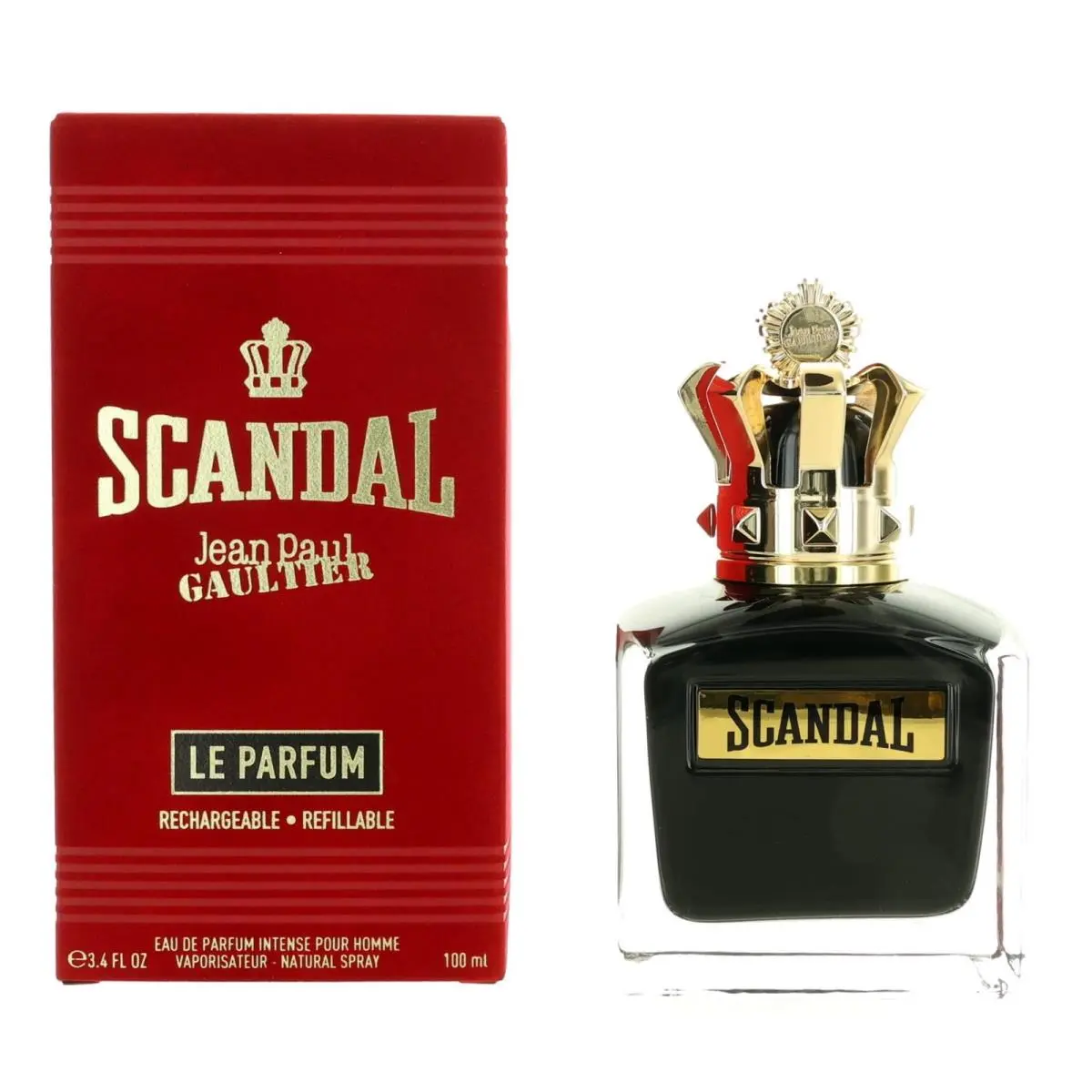 Scandal Le Parfum 3.4oz Edp Intense Rechargeable Spray Men by Jean Paul Gaultier