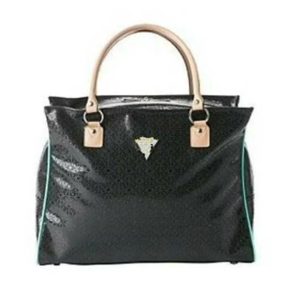 Tote Travel Bag Luggage Black Purse Lambent Shopper Fx Leather Slip Strap by Guess