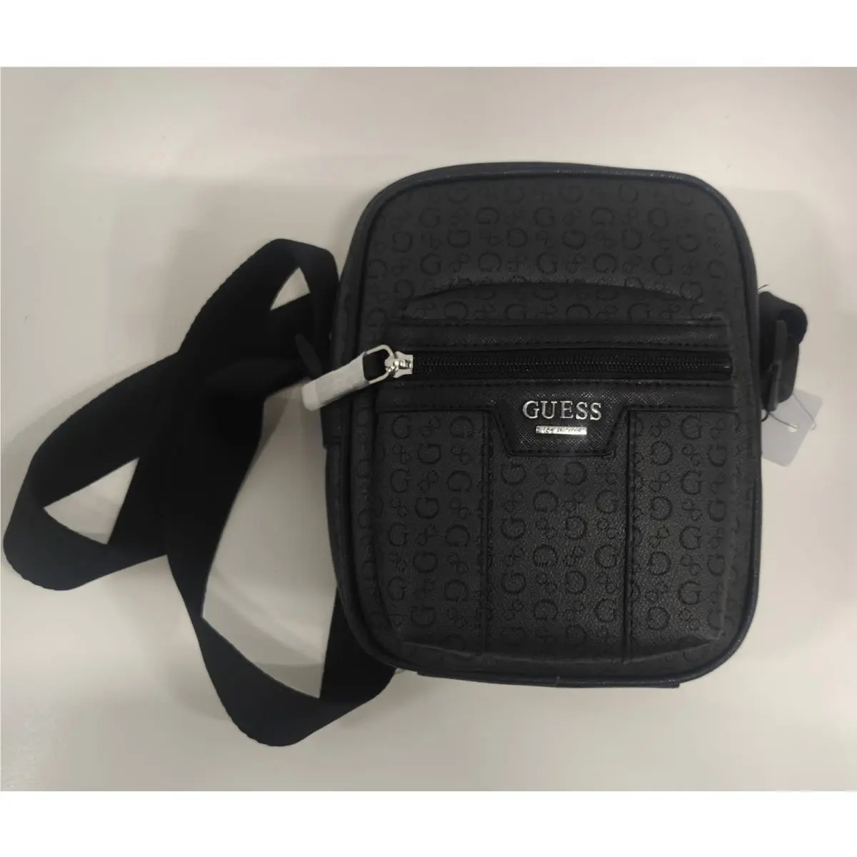 Men`s Warner Camera Bag Black Crossbody Shoulder Bag Designer Style by Guess