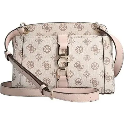 Women`s Societygirlfriend Crossbody Bag Handbag - Cream / Blush by Guess