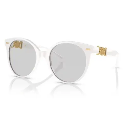 VE4442 314/M3 White /photo Grey Round Women`s Sunglasses by Versace
