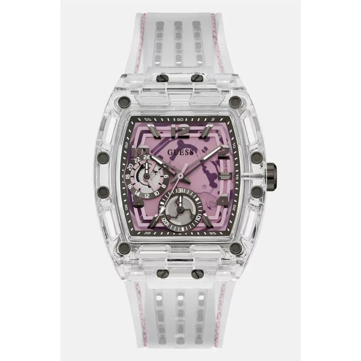 GW0032G4 Venix Sporting Pink Black Multi-function Watch by Guess