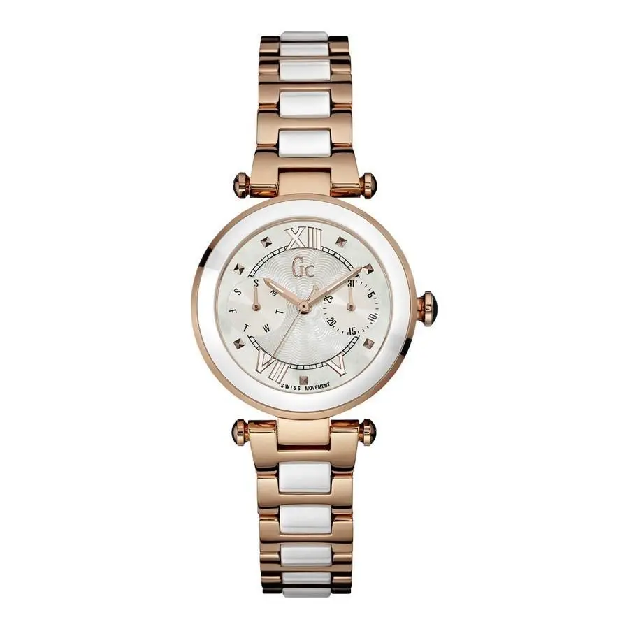 Collection Ladychic 32mm Mother of Pearl Dial Quartz Watch Y06004L1 by Guess