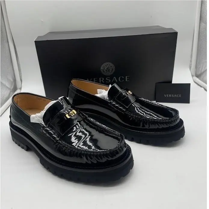 Versace shoes - Medusa Biggie Lug Loafers - Medusa Biggie Lug Loafers - Black 1