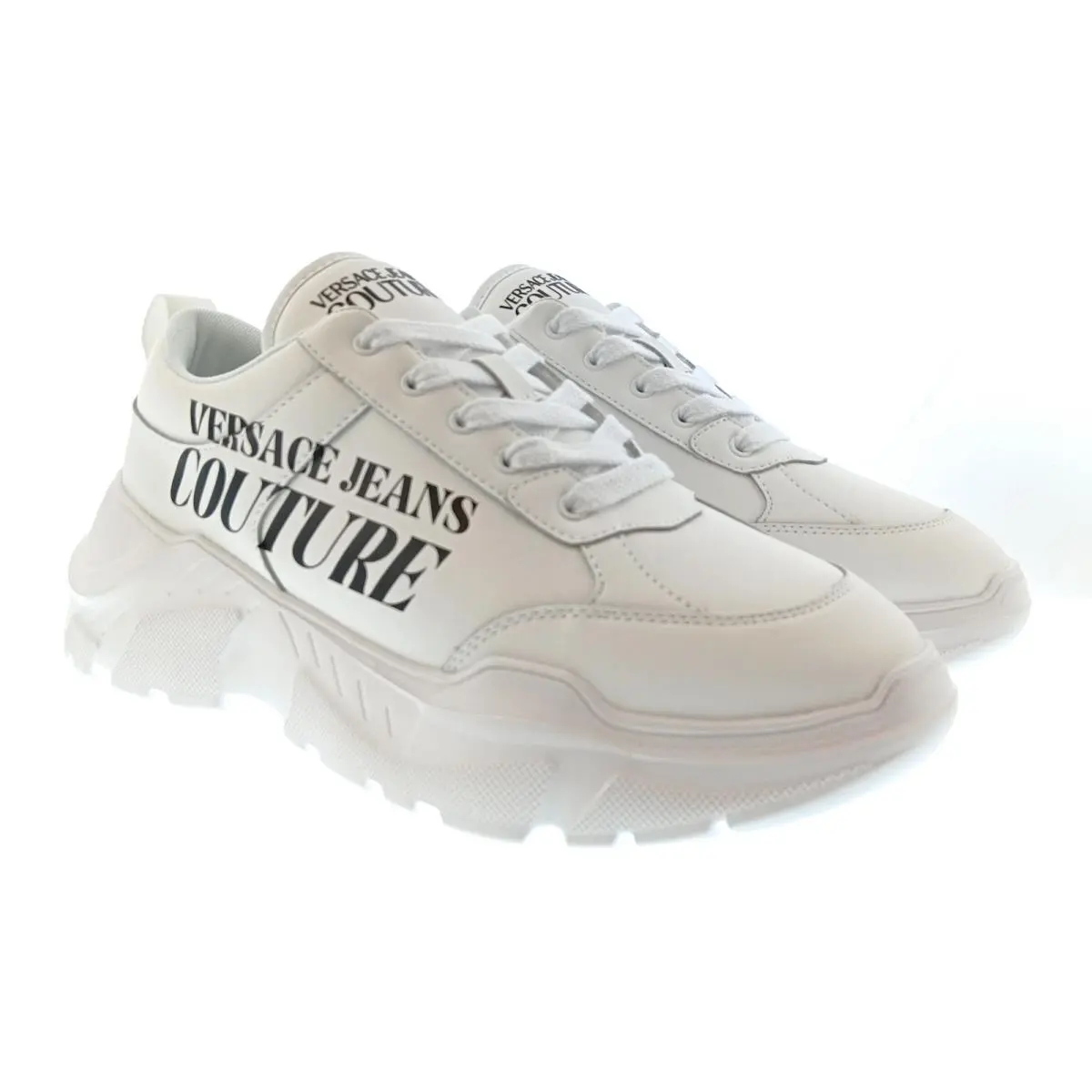 Versace Jeans Couture Mens White / Black Chunky Logo Sneakers-9